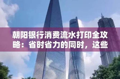 朝阳银行消费流水打印全攻略：省时省力的同时，这些坑别踩！